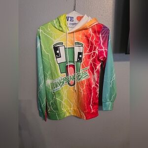 NWOT UNSPEAKABLE MULTI COLORED UNISEX LARGE HOODIE.